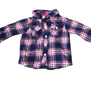 Carters Plaid shirt with Pearl button detail